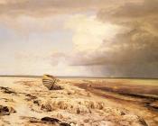 杰纳斯 安德烈斯 巴索林 拉 库尔 : Deserted Boat on a Beach